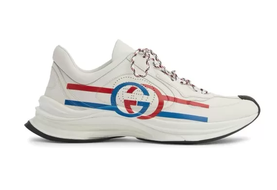 Buy Men's Gucci Run Low-top Sneakers - Logo Print Red/White/Blue