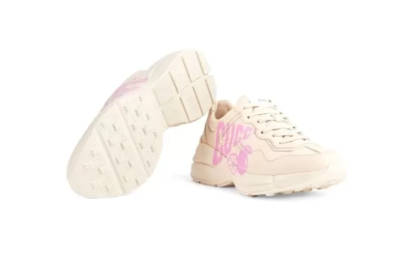 Look Stylish with Gucci Lemon Gucci-print Rhyton Leather Sneakers