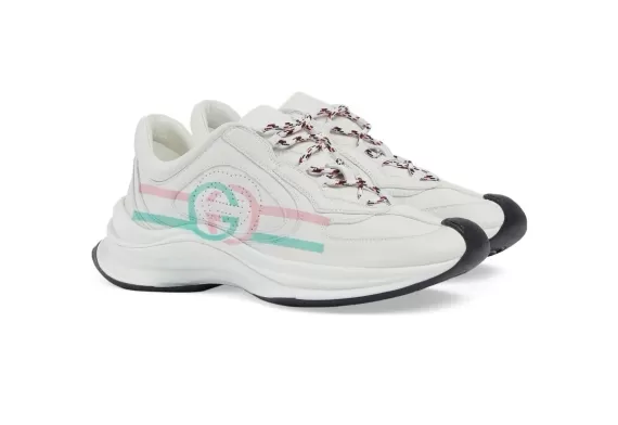 Look Stylish with Gucci Run Leather Sneakers Interlocking G - Shop Now & Save!