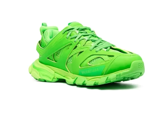 Women's Balenciaga Track Panelled Sneakers Fluorescent Green Now Available at Discounted Prices!