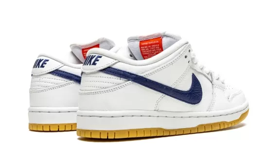 Save on Women's Nike SB Dunk Low Pro ISO Orange Label - White/Navy Shoes