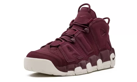 Stylish Men's Shoes - Nike Air More Uptempo - 96 QS Night Maroon/Night Maroon-Sail