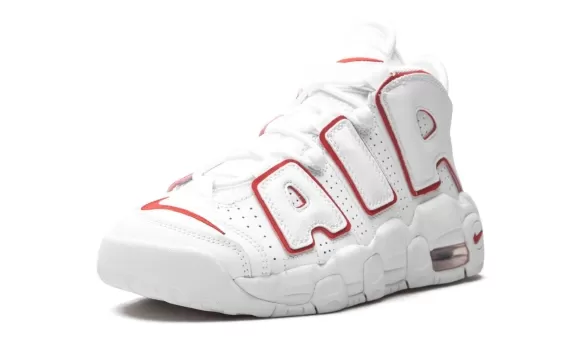 Women's Nike Air More Uptempo GS - White/Varsity Red - Get Discount Today!