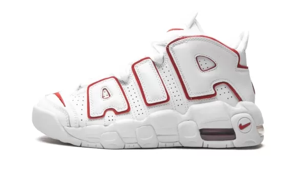 Buy Men's Nike Air More Uptempo GS - White / Varsity Red and Get Discount!