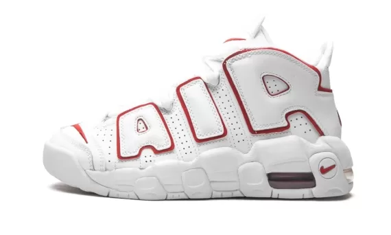 Women's Nike Air More Uptempo GS - White/Varsity Red - Get Discount Now!