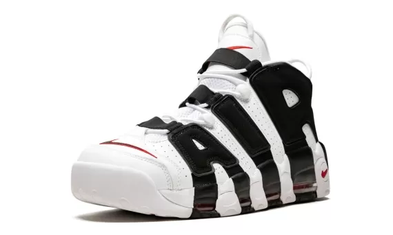 Women's Nike Air More Uptempo - Bulls White/Black-University Red - Discounted Price
