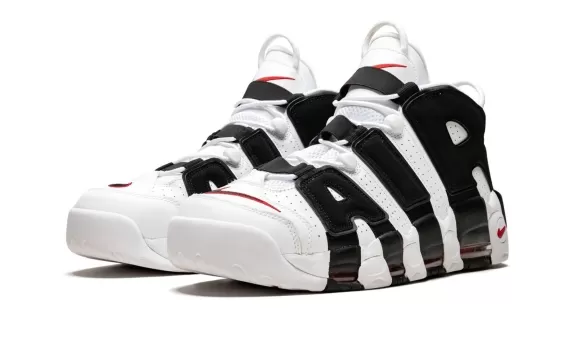 Women's Athletic Shoes - Nike Air More Uptempo - Bulls White/Black-University Red