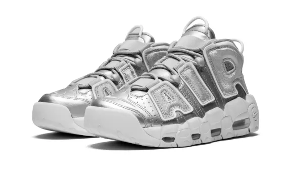 Buy the Stylish Nike Air More Uptempo Silver for Women
