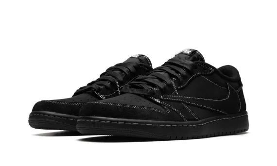 Men's Air Jordan 1 Low OG TS - Travis Scott - Black Phantom - On Sale!