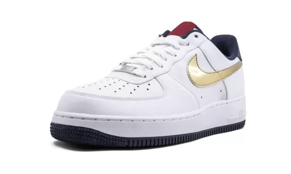 Women's Nike Air Force 1 '07 - White/Metallik Gold-Obsidian - Get Great Deals Now