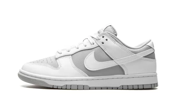 Women's Nike Dunk Low - White / Grey Sale Discount