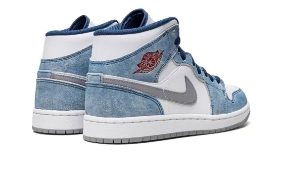 Get Women's Air Jordan 1 Mid SE - French Blue at Discounted Prices Today!