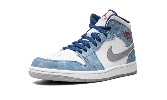 Look Fabulous with Discounted Women's Air Jordan 1 Mid SE - French Blue Now!
