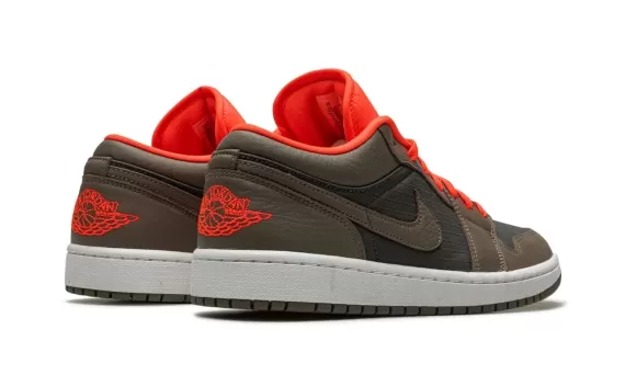 Women's Air Jordan 1 Low SE - Black/Olive/Bright Crimson - On Sale Now!