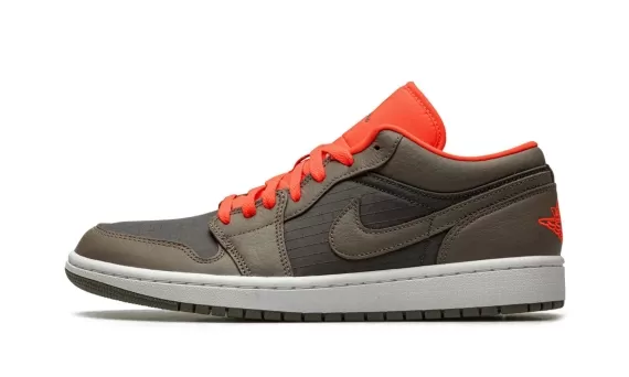 Air Jordan 1 Low SE - Black/Olive/Bright Crimson - Women's Sale Get Now!