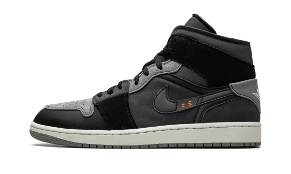 Women's Air Jordan 1 Mid SE CRAFT Inside Out - Black at Discount