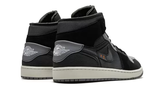 Save on Men's Air Jordan 1 Mid SE CRAFT Inside Out - Black - Get Discount Now!