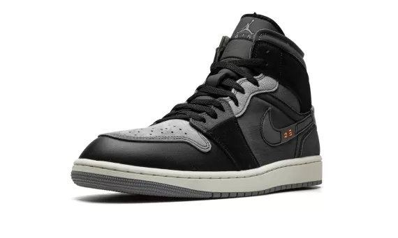 Women's Stylish Air Jordan 1 Mid SE CRAFT Inside Out - Black at Discount