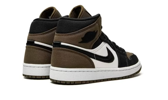 Women's Shoes Now on Sale: Air Jordan 1 Mid SE - Olive Toe