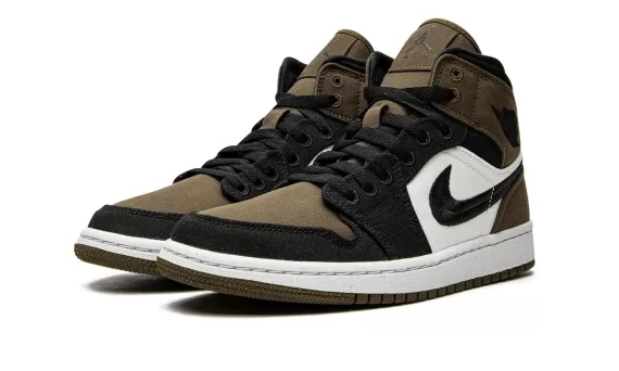 Elevate Your Style: Women's Air Jordan 1 Mid SE - Olive Toe at Discount