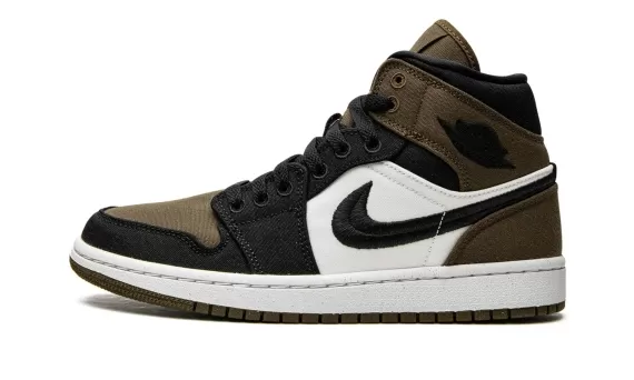 Air Jordan 1 Mid SE - Olive Toe: Women's Shoes with Discount at Shop