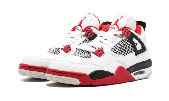 Fashionable Air Jordan 4 Retro - Fire Red for Men at the Online Shop