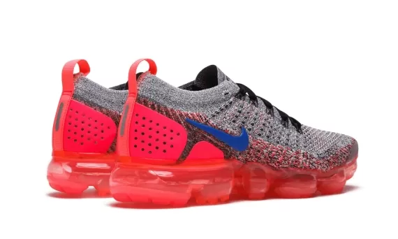 Women's Nike Airmax Vapormax Fluknit - White/Ultramarine-Hot Punch - Get It Now With a Discount!
