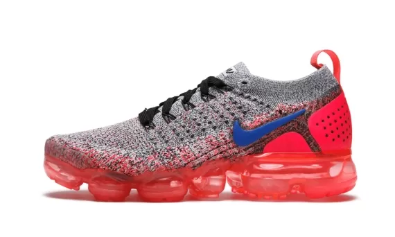 Women's Nike Airmax Vapormax Fluknit - White/Ultramarine-Hot Punch - Now On Sale!