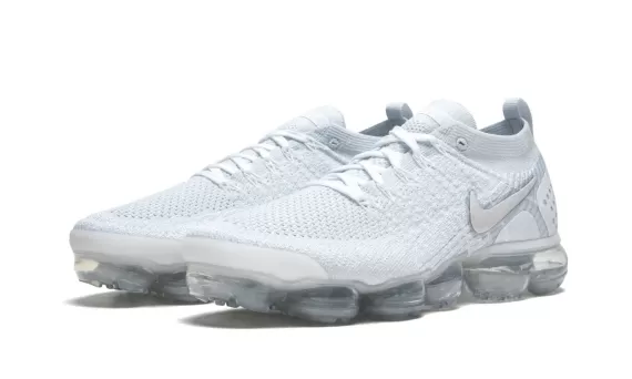 Get the Women's Nike Air Vapormax Flyknit 2 White/White-Vast Grey On Sale Now!