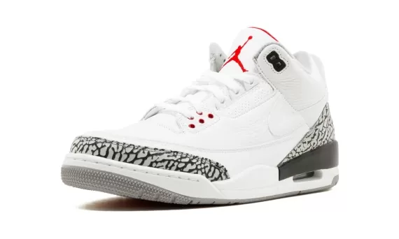 Fashionable Women's Shoes - Air Jordan 3 Retro JTH NRG - White/White-Fire Red-Black at Discount