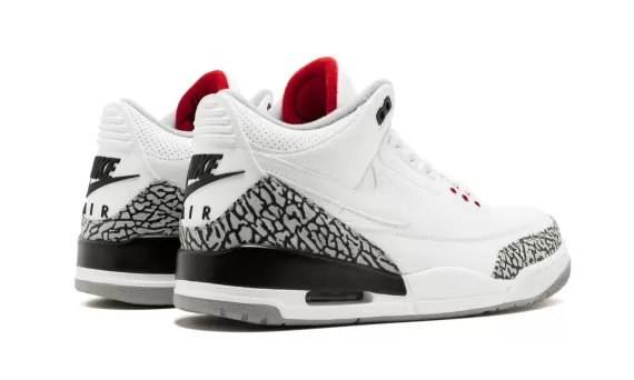 Shop Now and Save! Women's Air Jordan 3 Retro JTH NRG - White/White-Fire Red-Black at Discount
