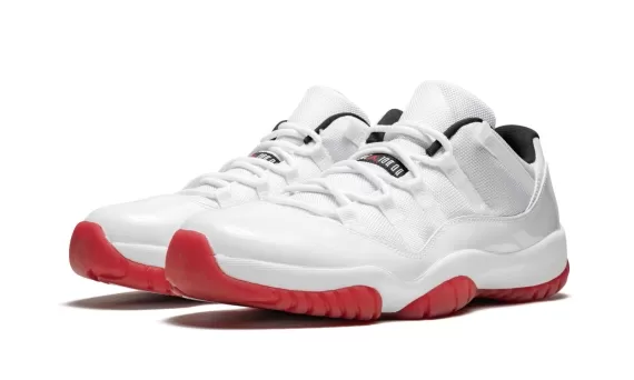 Stylish Women's Sneakers - Air Jordan 11 Retro Low - White/Varsity Red On Sale!