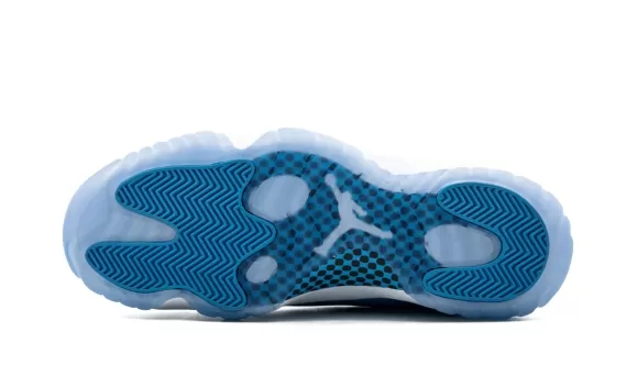 Check Out Womens Air Jordan 11 Retro Low - UNC White/University Blue Shoes On Sale!