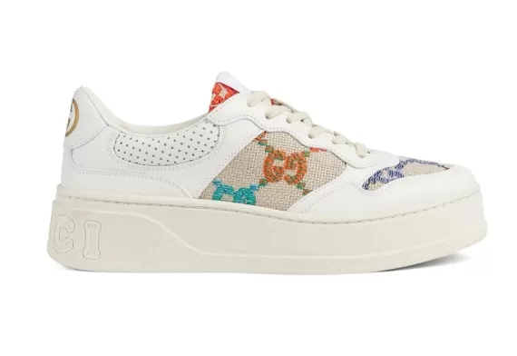 Women's Gucci GG Low-Top Sneakers - White & Multicolour Sale Get