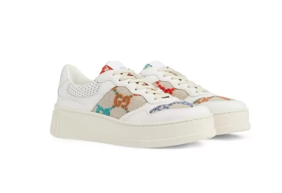 White & Multicolour Gucci GG Low-Top Sneakers - Women's Sale Get