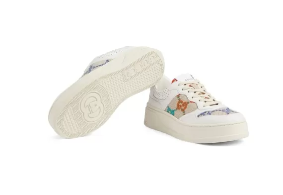 Women's Gucci GG Low-Top Sneakers - White & Multicolour Sale - Get Yours Now