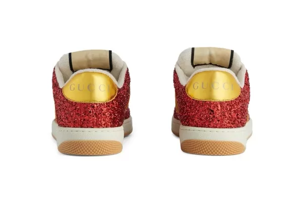 Women's Style Goals: Gucci Lovelight Screener Sneakers, Bright Red/Multicolour, Get it Now on Sale!