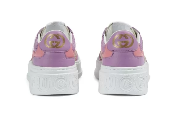 Shop Gucci GG Supreme Canvas Multicolour Multi-Panel Lace-Up Sneakers for Women - Discounted Price