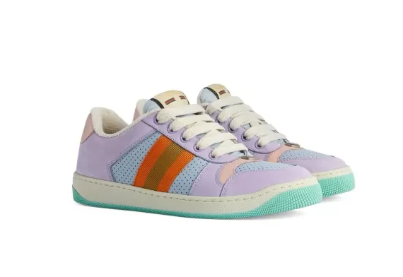 Grab this stylish pair of Gucci Lovelight Screener sneakers - Lilac Purple/multicolour for women's, Sale now!