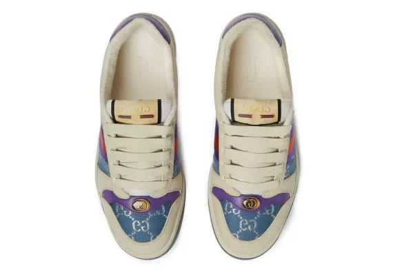 Sale on Women's Gucci Screener Leather Sneakers in Eye-Catching Colors