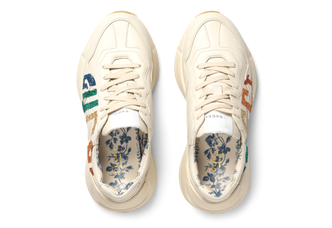 Look Sharp with the Gucci Rhyton Glitter Sneaker for Men's