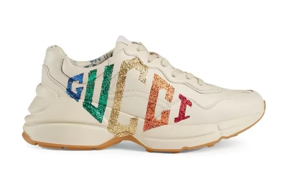 Women's Gucci Rhyton Glitter Leather Sneaker in Rainbow Glitter Gucci - Buy Now!