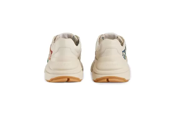 Be Stylish and Comfortable with this Women's Gucci Rhyton Glitter Leather Sneaker - Buy Now!