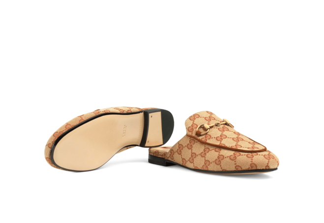 Shop Gucci Princetown GG canvas slipper for men's now!