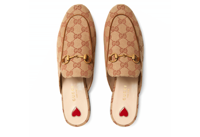 Look stylish with Gucci Princetown GG canvas slipper for men's