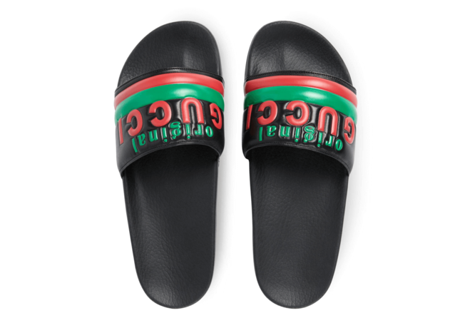 Shop Men's Gucci Slide Sandal Black - On Sale Now!