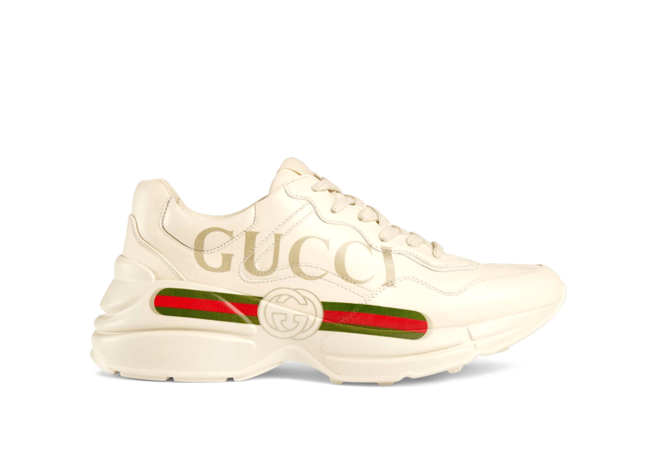 Shop Gucci Rhyton Logo Leather Sneaker for Women