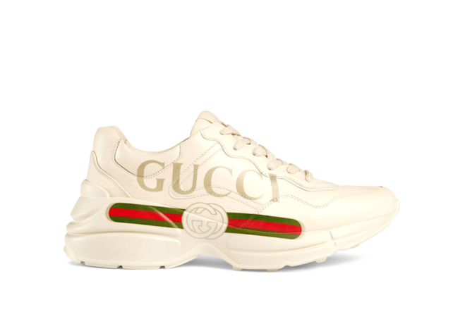 Shop Gucci Rhyton Logo Leather Sneaker for Men