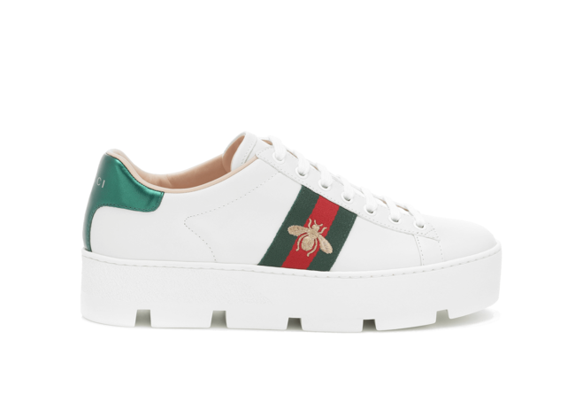 Shop Women's Gucci Ace Embroidered Platform Sneaker