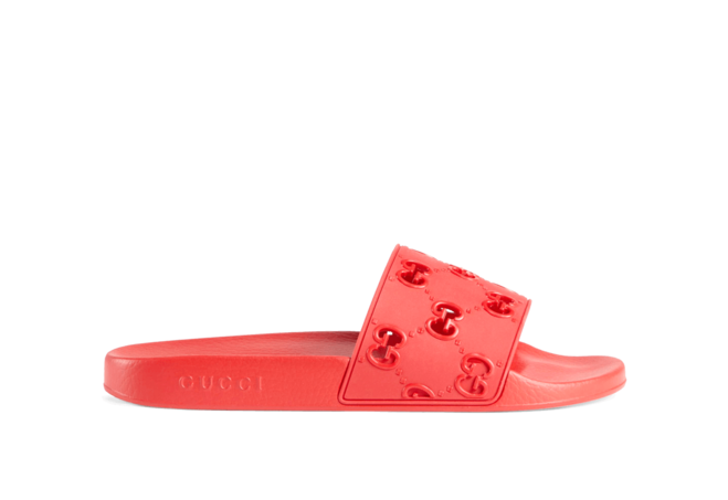 Shop Women's Gucci Rubber GG Slide Sandal
